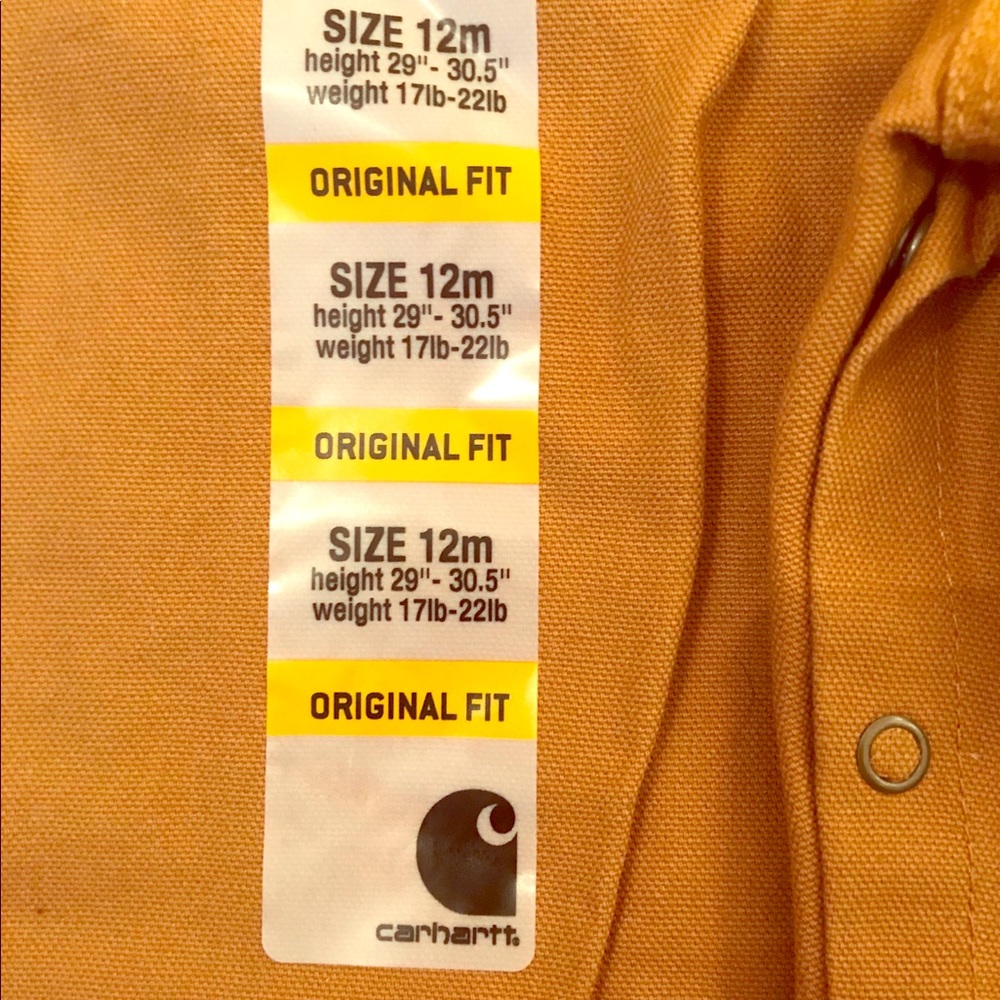 Carhartt overalls for 12-month old